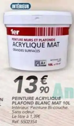 Les Briconautes PEINTURE ACRYLIQUE PLAFOND BLANC MAT offre