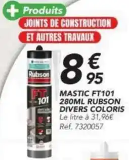 Les Briconautes MASTIC FT101 101 RUBSON DIVERS COLORIS offre
