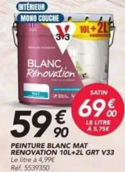Les Briconautes PEINTURE BLANC MAT RENOVATION GRT V33 offre