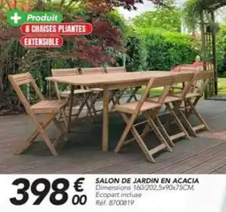 Les Briconautes SALON DE JARDIN EN ACACIA offre