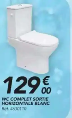 Les Briconautes WC COMPLET SORTIE HORIZONTALE BLANC offre