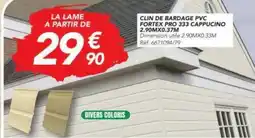 Les Briconautes CLIN DE BARDAGE PVC FORTEX PRO 333 CAPPUCINO offre