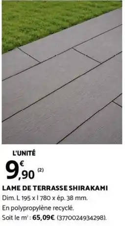 Bricorama LAME DE TERRASSE SHIRAKAMI offre