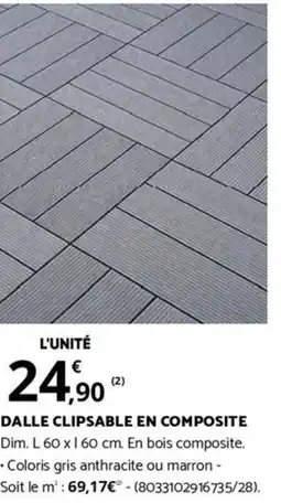 Bricorama DALLE CLIPSABLE EN COMPOSITE offre