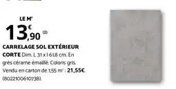 Bricorama CARRELAGE SOL EXTÉRIEUR CORTE offre