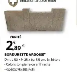 Bricorama BORDURETTE ARDOISE offre