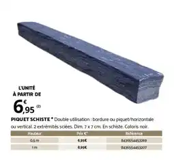 Bricorama PIQUET SCHISTE* Double utilisation : bordure offre