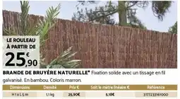 Bricorama BRANDE DE BRUYÈRE NATURELLE offre