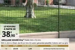 Bricorama GRILLAGE SOUDÉ M75 offre