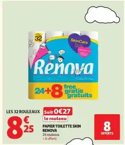 Auchan PAPIER TOILETTE SKIN RENOVA offre