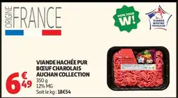 Auchan Viande hachée pur bœuf Charolais Auchan Collection offre