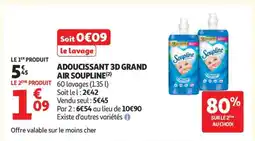 Auchan ADOUCISSANT 3D GRAND AIR SOUPLINE offre