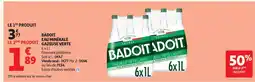 Auchan BADOIT EAU MINÉRALE GAZEUSE VERTE 6 x 1L offre