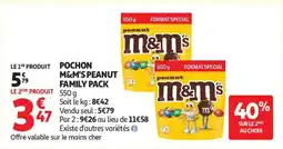 Auchan POCHON M&M'S PEANUT FAMILY PACK offre