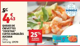 Auchan Queues De Crevettes Cocktail Cuites Surgelées Auchan offre