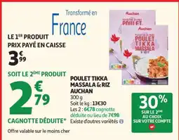 Auchan POULET TIKKA MASSALA & RIZ AUCHAN offre