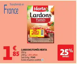 Auchan Lardons Fumés Herta offre