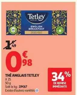 Auchan THÉ ANGLAIS TETLEY offre