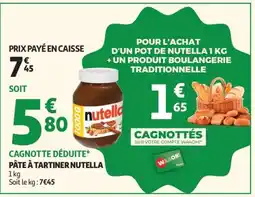 Auchan Pâte À Tartiner Nutella offre