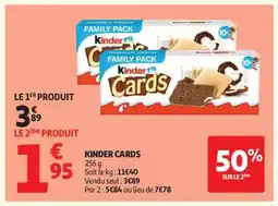 Auchan KINDER Cards offre