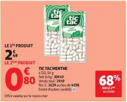 Auchan Tic Tac Menthe offre