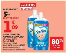 Auchan ADOUCISSANT 3D GRAND AIR SOUPLINE offre