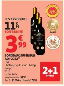Auchan Bordeaux Supérieur Aop 2022 offre