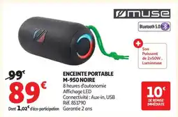 Auchan ENCEINTE PORTABLE M-950 NOIRE offre