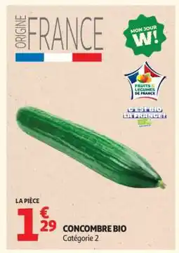 Auchan Concombre BIO offre