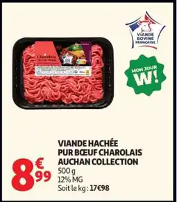 Auchan Viande hachée pur bœuf Charolais Auchan Collection offre