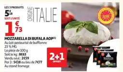 Auchan Mozzarella Di Bufala Aop offre