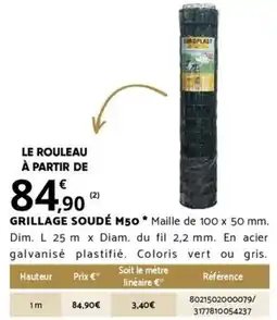 Bricorama GRILLAGE SOUDÉ M50 offre