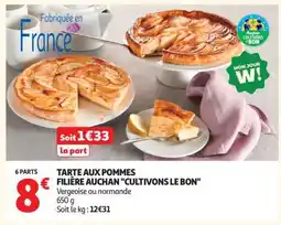 Auchan Tarte Aux Pommes Filière Auchan Cultivons Le Bon offre