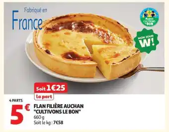 Flan Filière Auchan Cultivons Le Bon