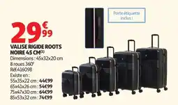 Auchan VALISE RIGIDE ROOTS NOIRE 45 CM offre
