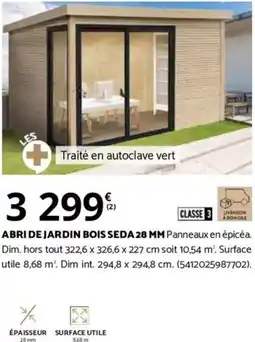 Bricorama ABRI DE JARDIN BOIS SEDA offre