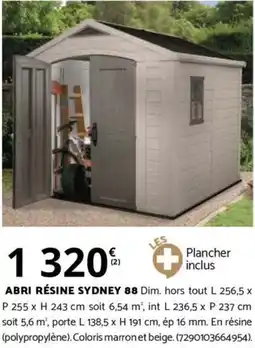 Bricorama ABRI RÉSINE SYDNEY 88 offre