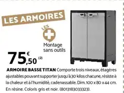 Bricorama ARMOIRE BASSETITAN ARMOIRE BASSETITAN offre