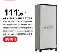 Bricorama ARMOIRE HAUTE TITAN offre