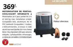 Bricorama MOTORISATION DE PORTAIL COULISSANT OPENGATE 3 offre
