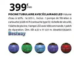 Bricorama PISCINE TUBULAIRE AVEC ÉCLAIRAGE LED offre