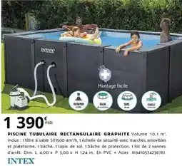Bricorama PISCINE TUBULAIRE RECTANGULAIRE GRAPHITE offre