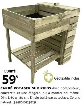 Bricorama CARRÉ POTAGER SUR PIEDS offre