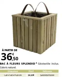 Bricorama BAC À FLEURS SPLENDID offre