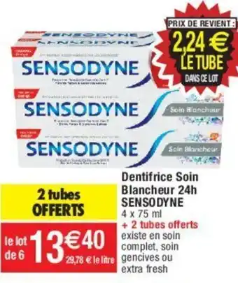Migros Dentifrice soin blancheur 24h SENSODYNE offre