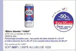 Monop' 1664 Bière blonde offre
