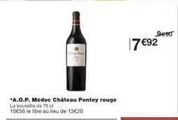 Monop' A.O.P. Médoc Château Pontey rouge offre