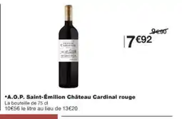 Monop' A.O.P. Saint-Émilion Château Cardinal rouge offre
