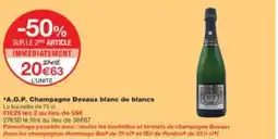 Monop' A.O.P. Champagne Devaux blanc de blancs offre