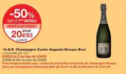 Monop' A.O.P. Champagne Cuvée Augusta Devaux Brut offre